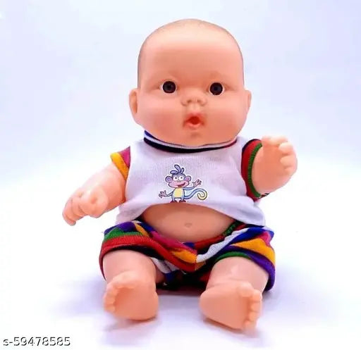 Baby Doll for Boys & Girls Kids, (Pack of 1) Size Approx 24 cm - Assorted - Color & Design may vary