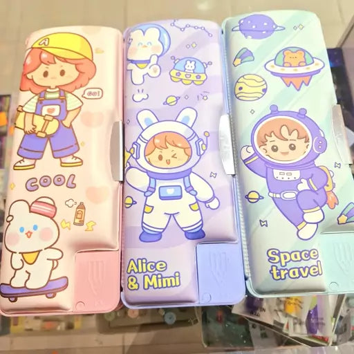 Puffy stuffed animals (squishy stuffed animals) Pencil Box for Kids - Assorted