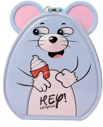 Rat Shape Coin Bank with Lock & Keys – Designer Piggy Bank for Kids Pack Of 1 | Multicolor