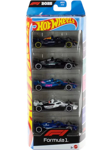 Hot Wheels - Set of 5 Cars - Pack of 2 Set - HW Fun Park & HW Formula 1 - 1806-95NJ