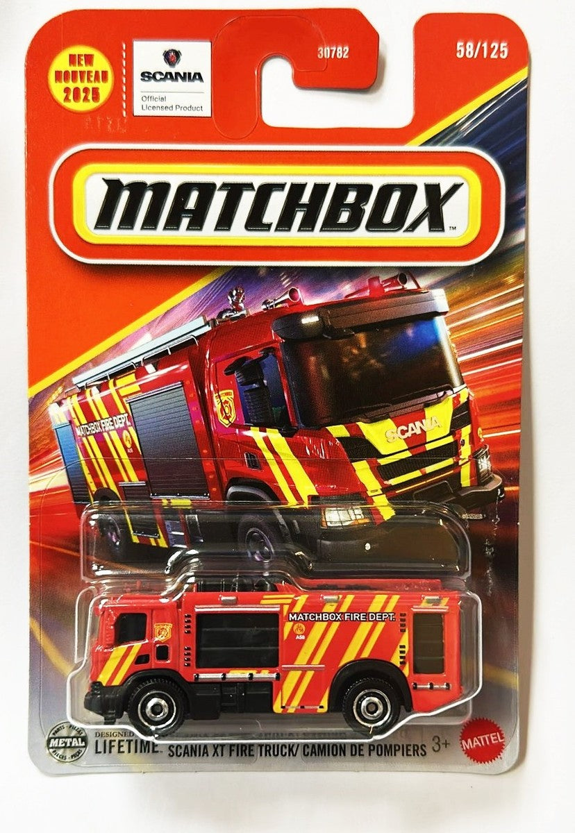Matchbox Cars 2025 - Combo Pack of 2 Pcs - BMW 1M & Scania XT Fire Truck - 30782-95CM - 1