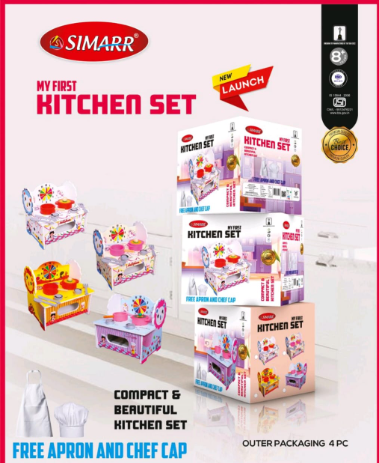 Simmar My First Kitchen Set - Realistic cooking toy with stove and accessories for kids