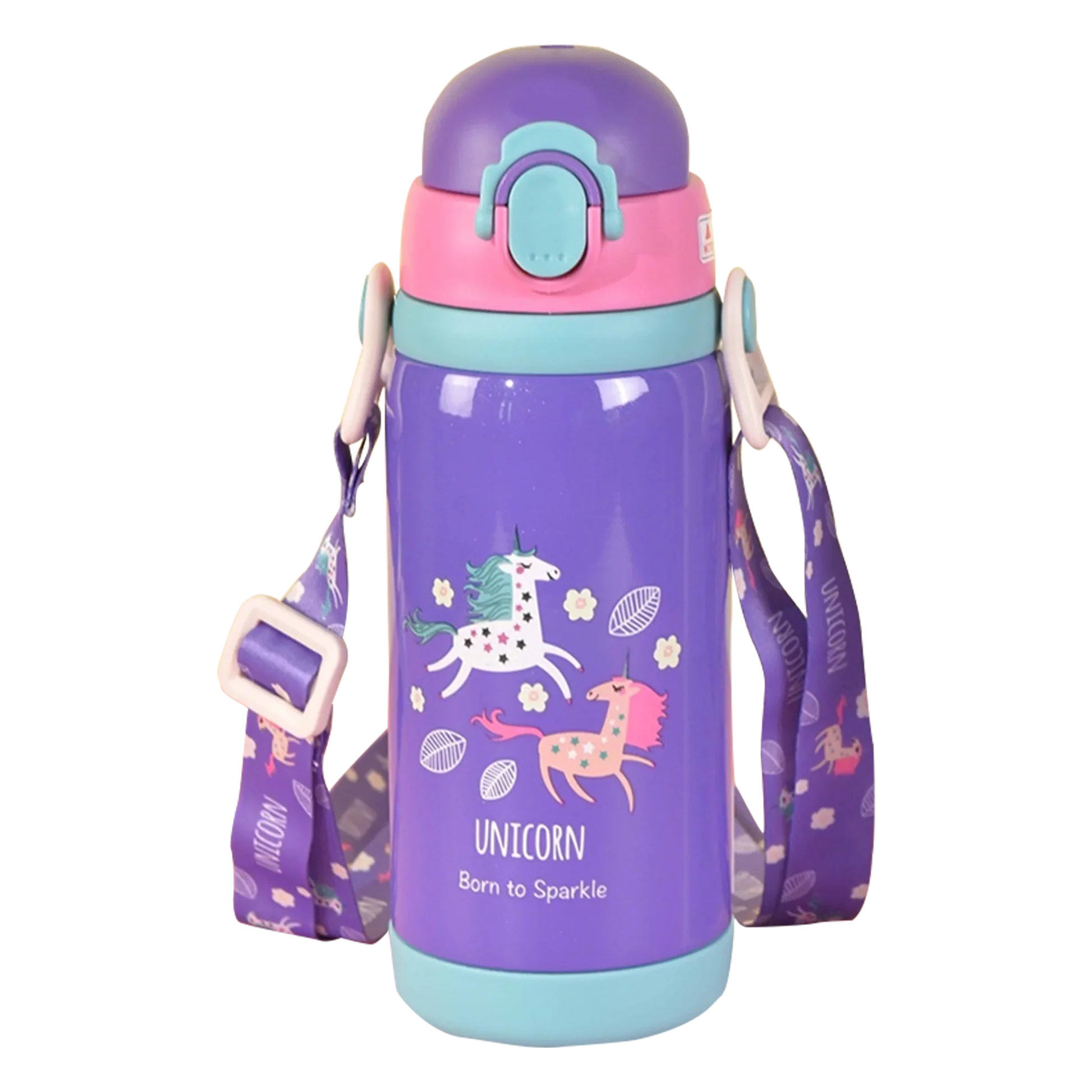 Unicorn Theme Hot & Cold Water Bottle for Kids – Double Walled Thermos Flask Vacuum Insulated Stainless Steel Bottle