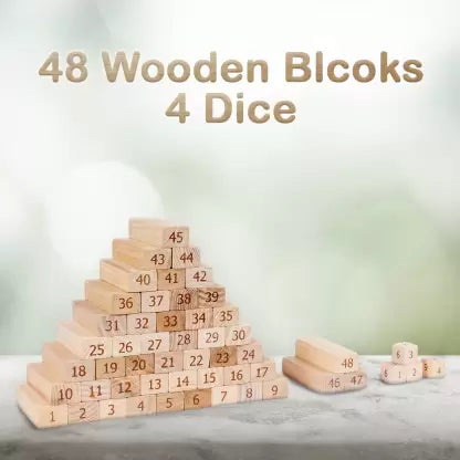 RATNA'S Wooden Tower with Number for Kids - Multicolor