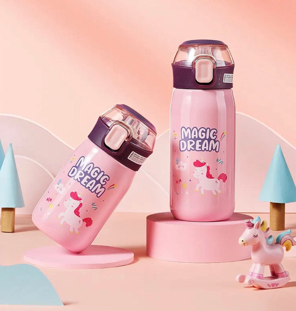 Insulated Stainless Steel Water Bottle for Kids | Double Walled Vacuum Insulated SS-304 Water Bottle | Cartoon Design Hot and Cold Water Bottle – 500ml