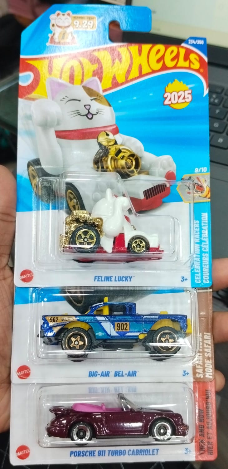 Hot Wheels Mainline - N Case (2025) - Combo Pack of 3 Cars - Long Card