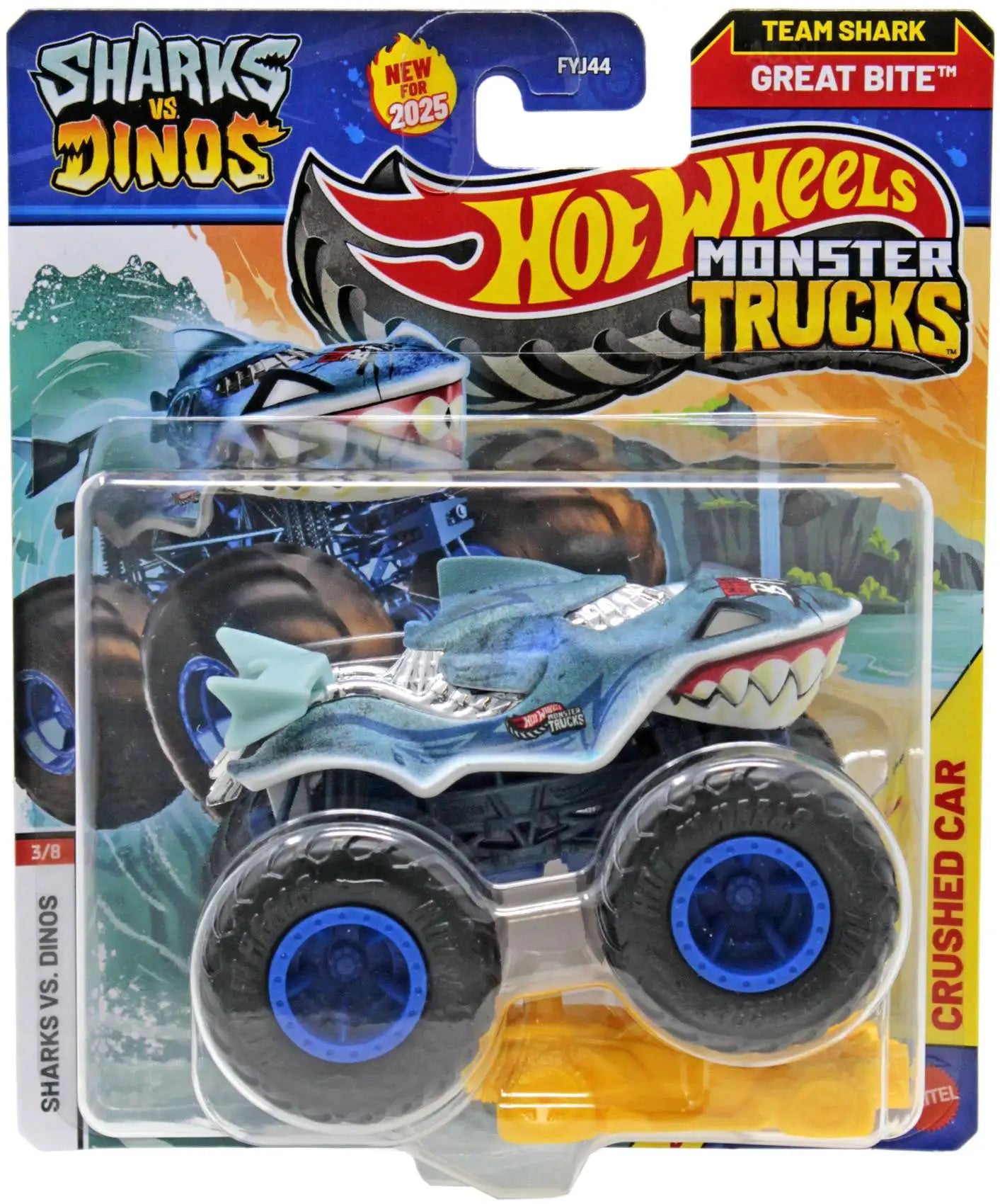 Hot Wheels Shark vs Dinos - Team Sharks Great Bite - Monster Trucks - FYJ44-95CL