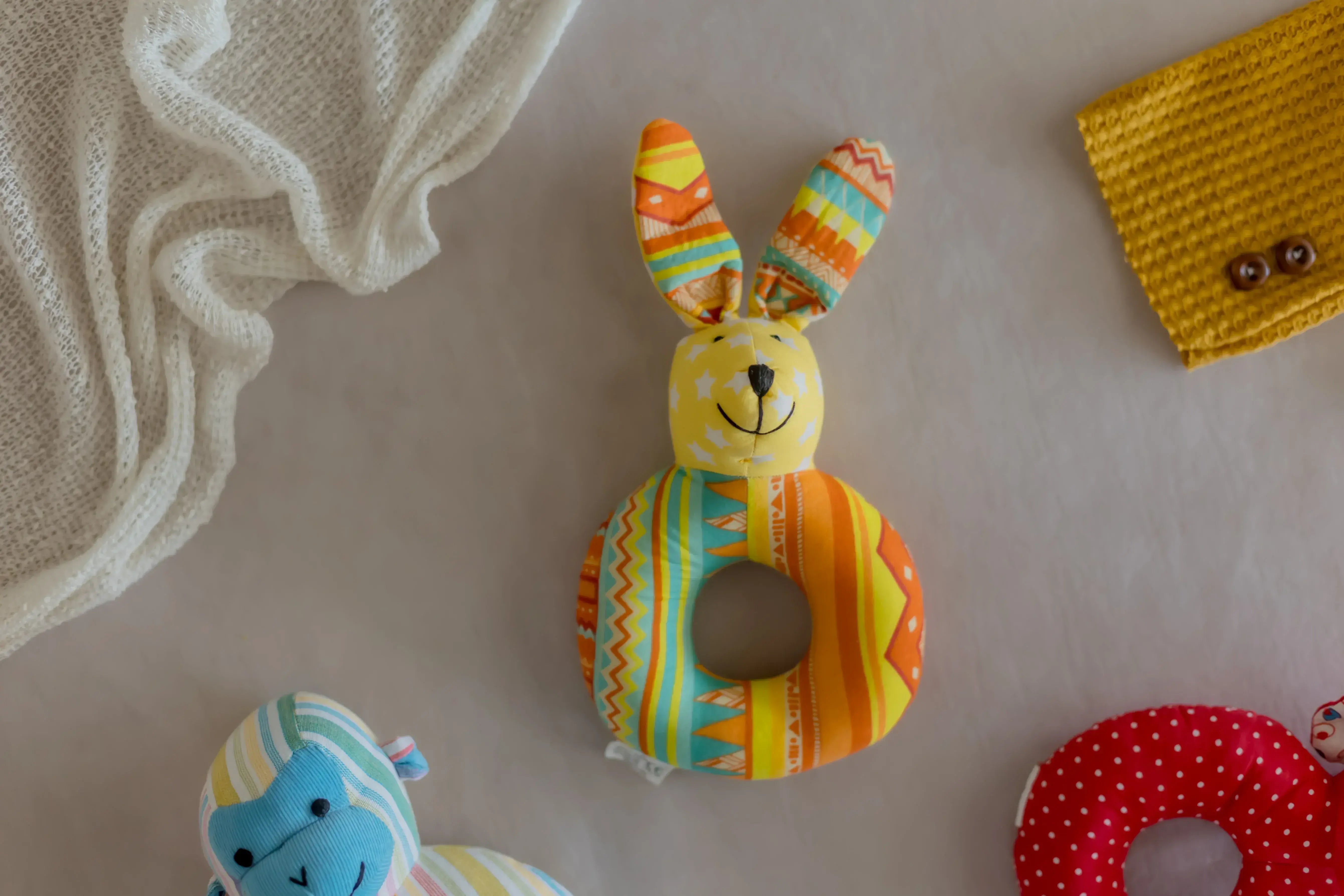 iLearnNGrow Kangroo Face Shaped Rattle – Soft Sensory Rattle Toy for Babies - ilearnngrow Learning Solutions Pvt Ltd