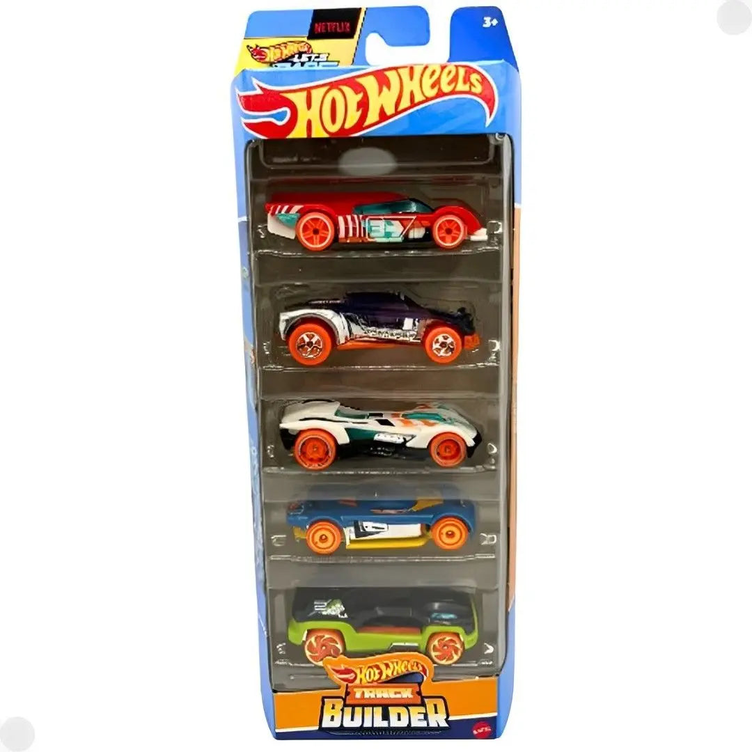 Hot Wheels Track Builder Car Set of 5 - Multicolor