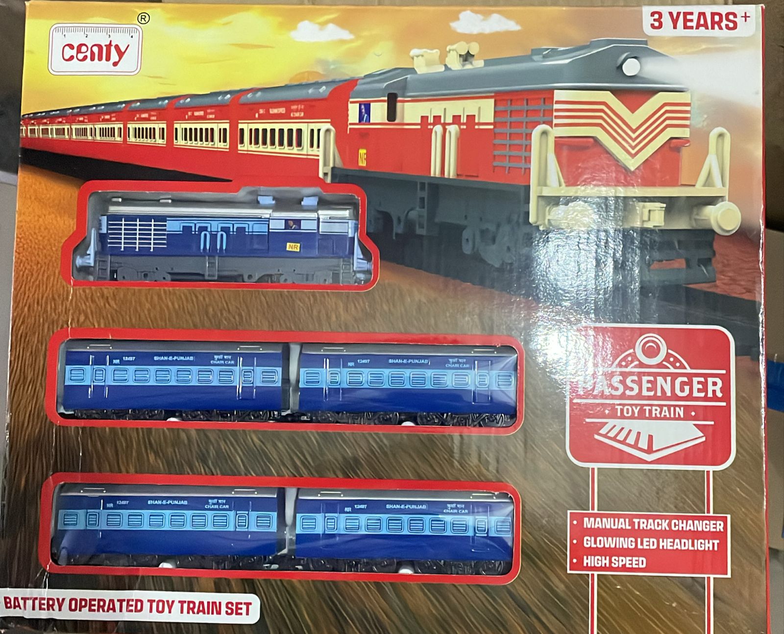 Centy Passenger Toy Train 2025 - With Track Changing Options - Multicolor