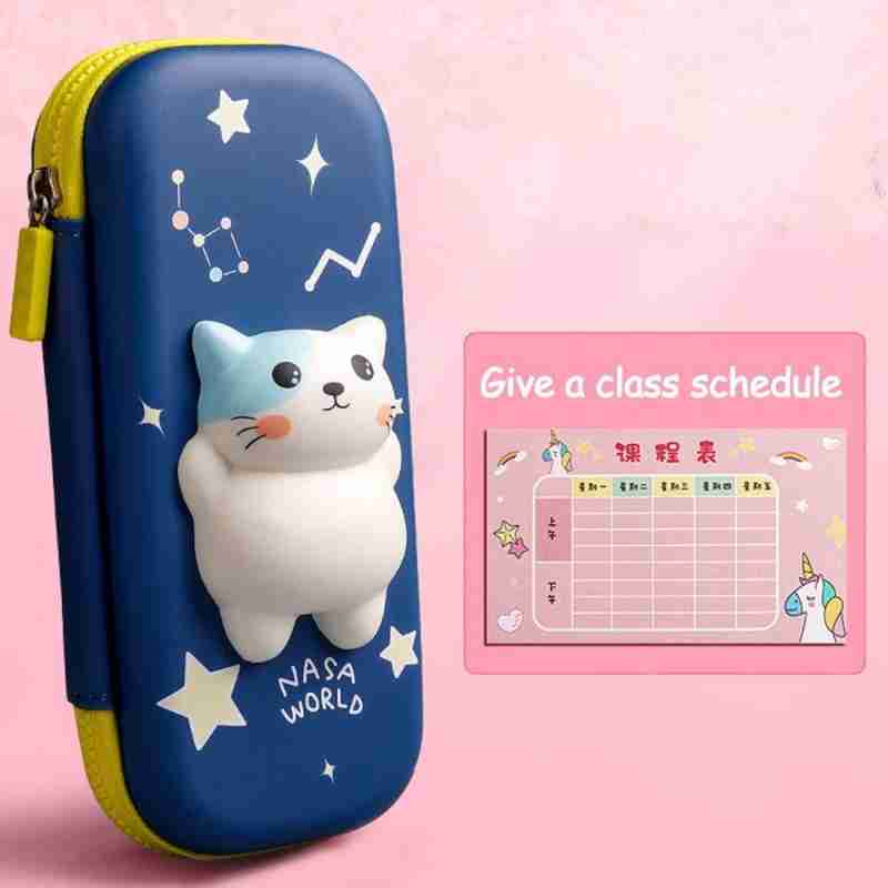 Small Animals Cartoon Theme Pencil Case - 3D EVA Pencil Case Pouch, Multipurpose Zipper Pencil Case for Kids, Pen and Pencil Bag for School Kids, Girls, Stationery Storage Box