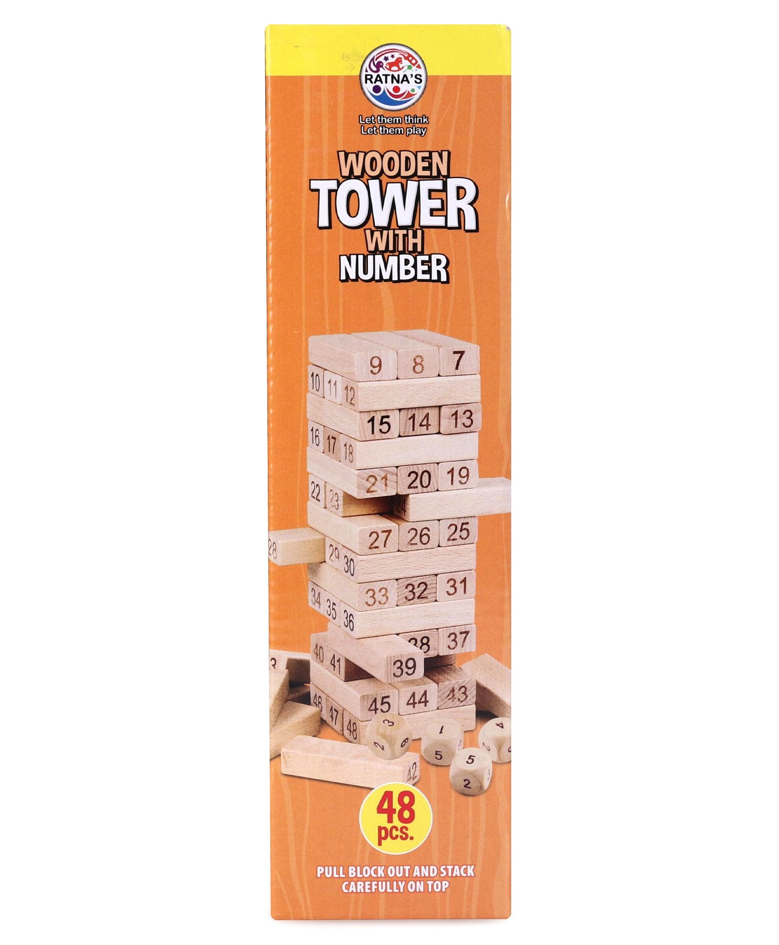 Ratnas Wooden Blocks Brown - 48 Pieces