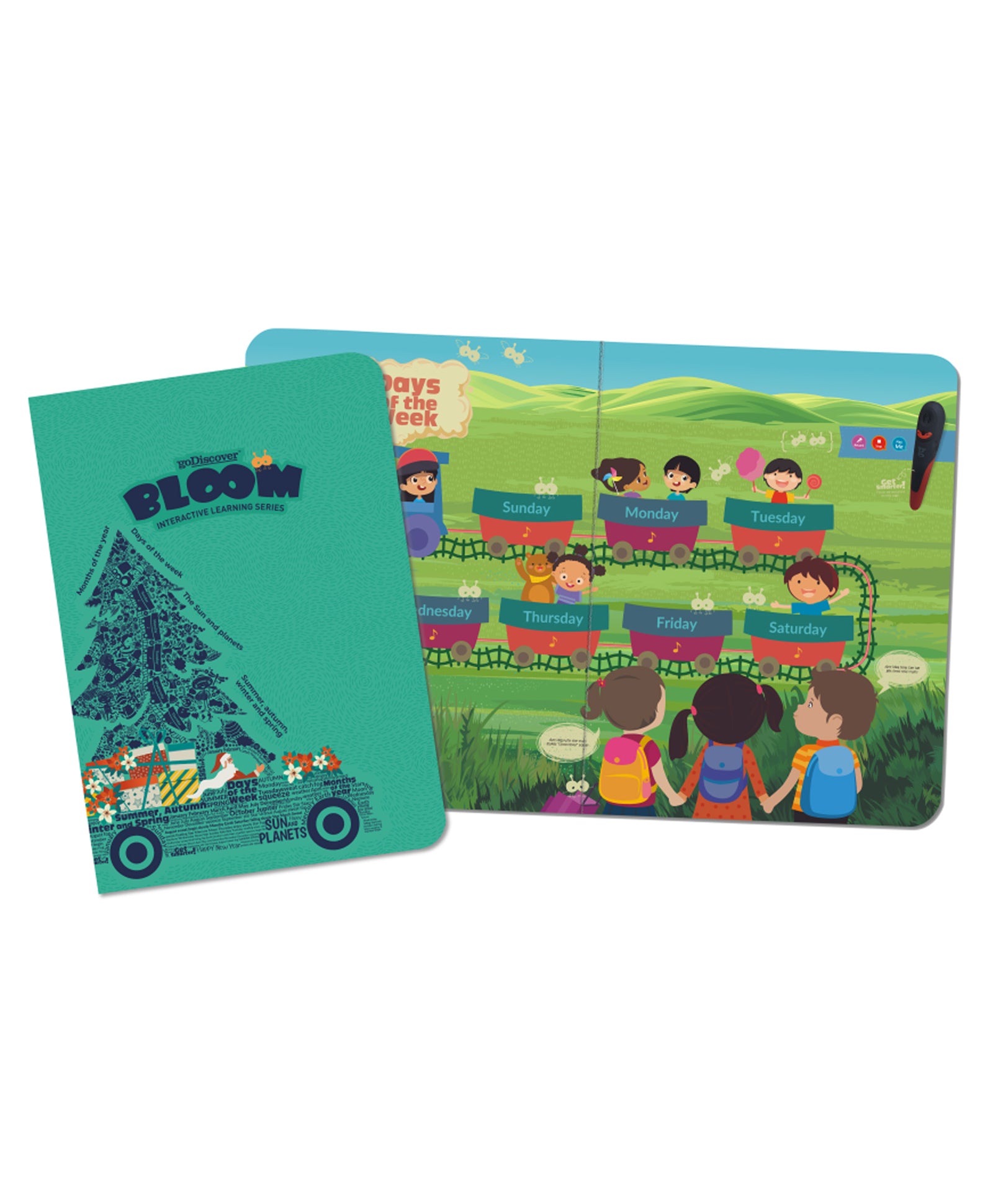 goDiscover Bloom Read and Learn Books with 12 Topics Set of 3 - English