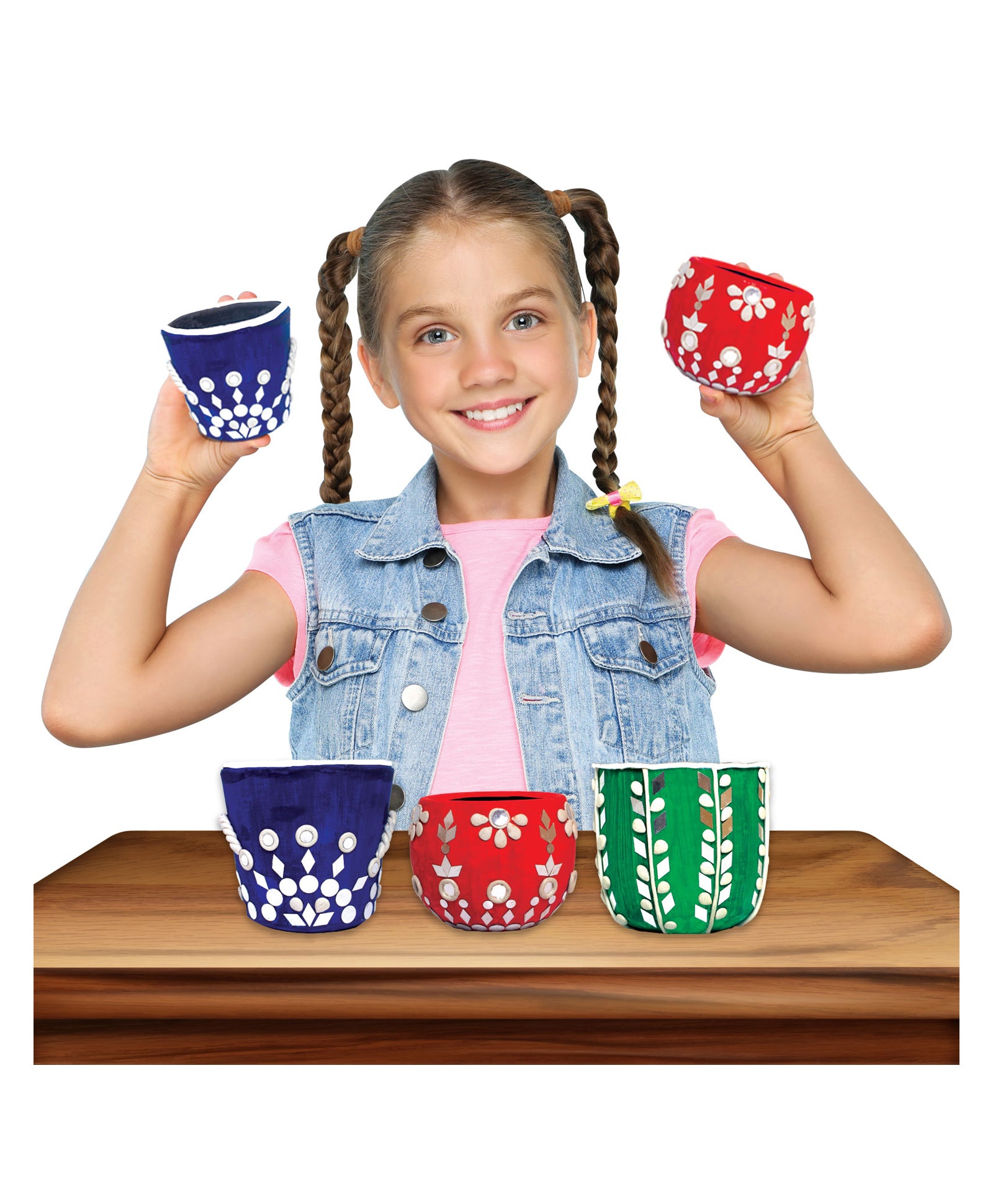 Funskool Mirror and Lippan Art- Multicolor