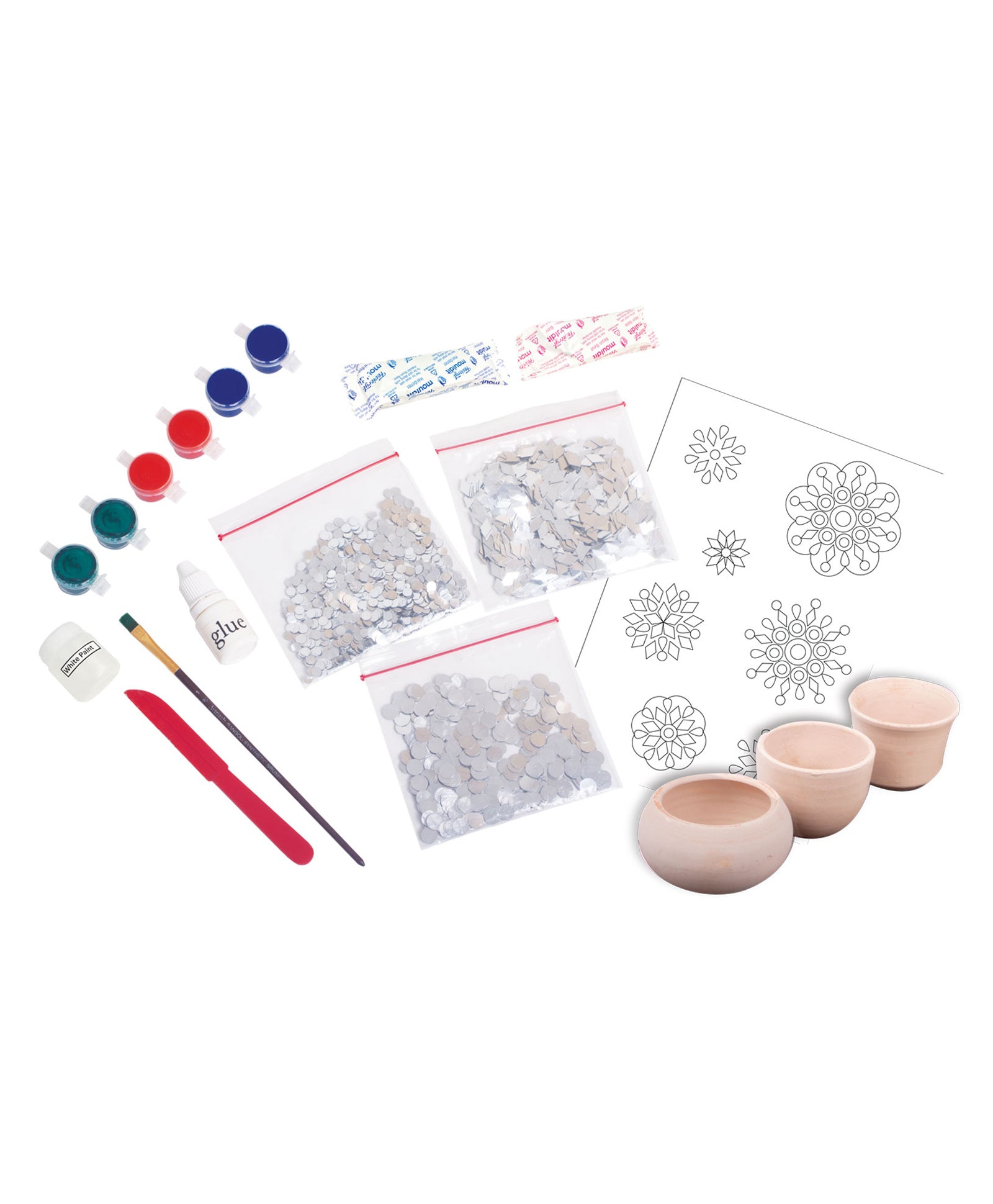 Funskool Mirror and Lippan Art- Multicolor