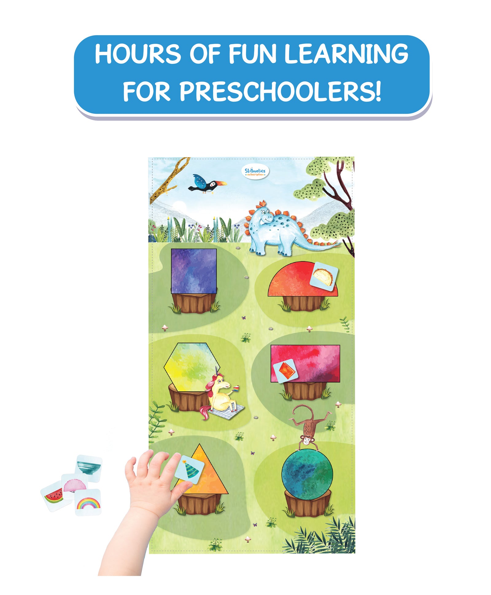 Skillmatics Garden of Shapes Activity Play Mats - Multicolor