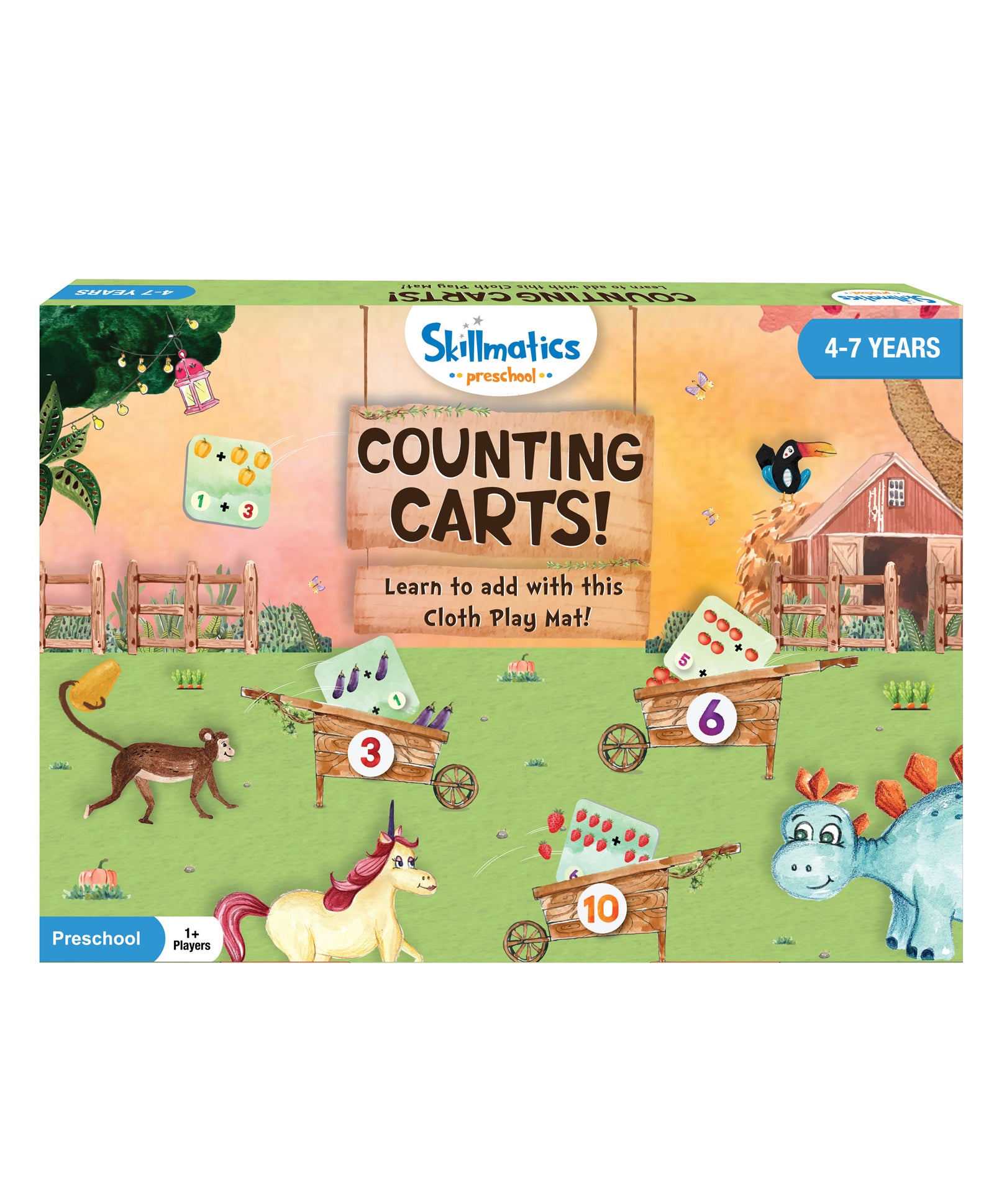 Skillmatics Preschool Toys Counting Carts Educational Game - Multicolor