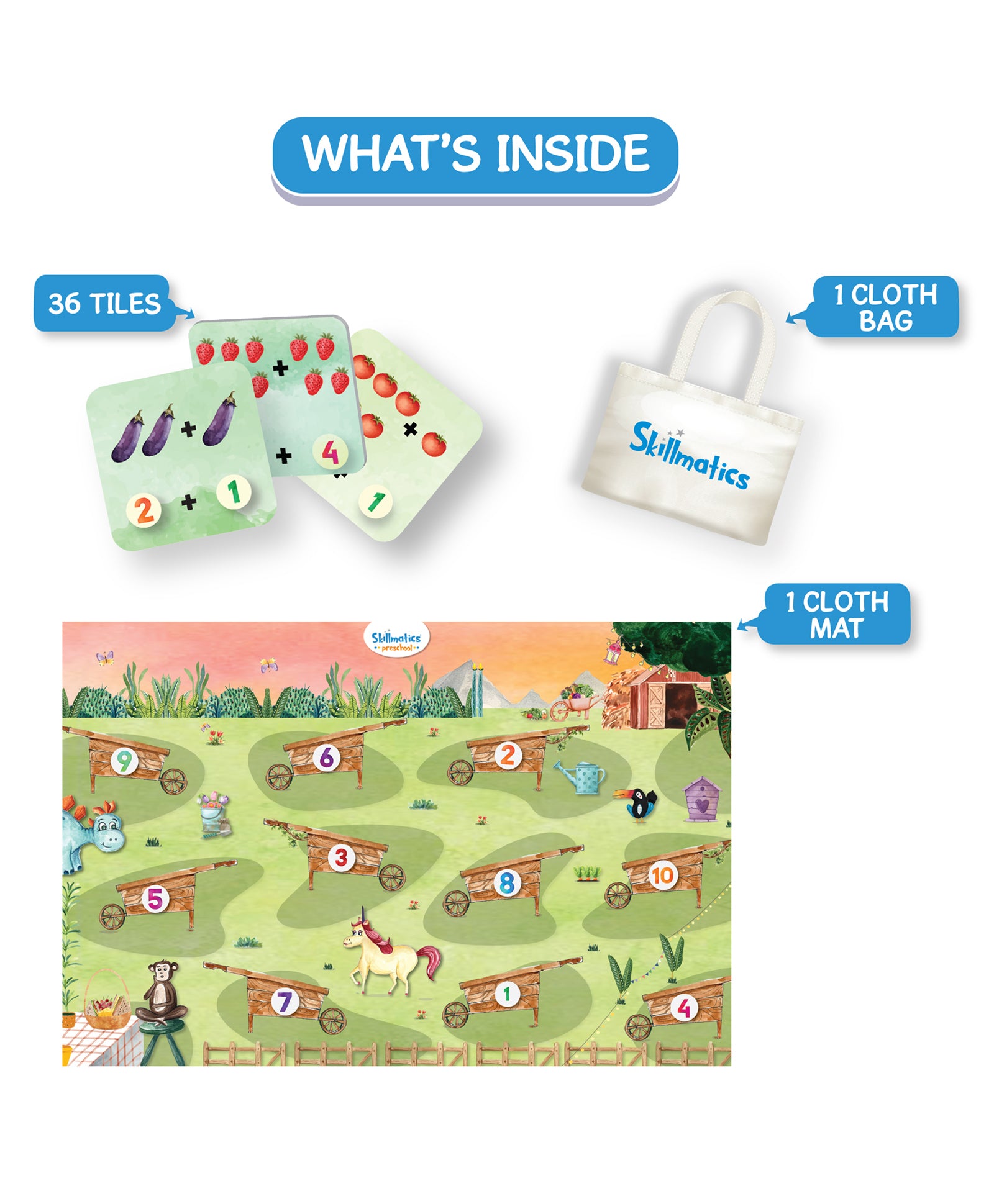 Skillmatics Preschool Toys Counting Carts Educational Game - Multicolor