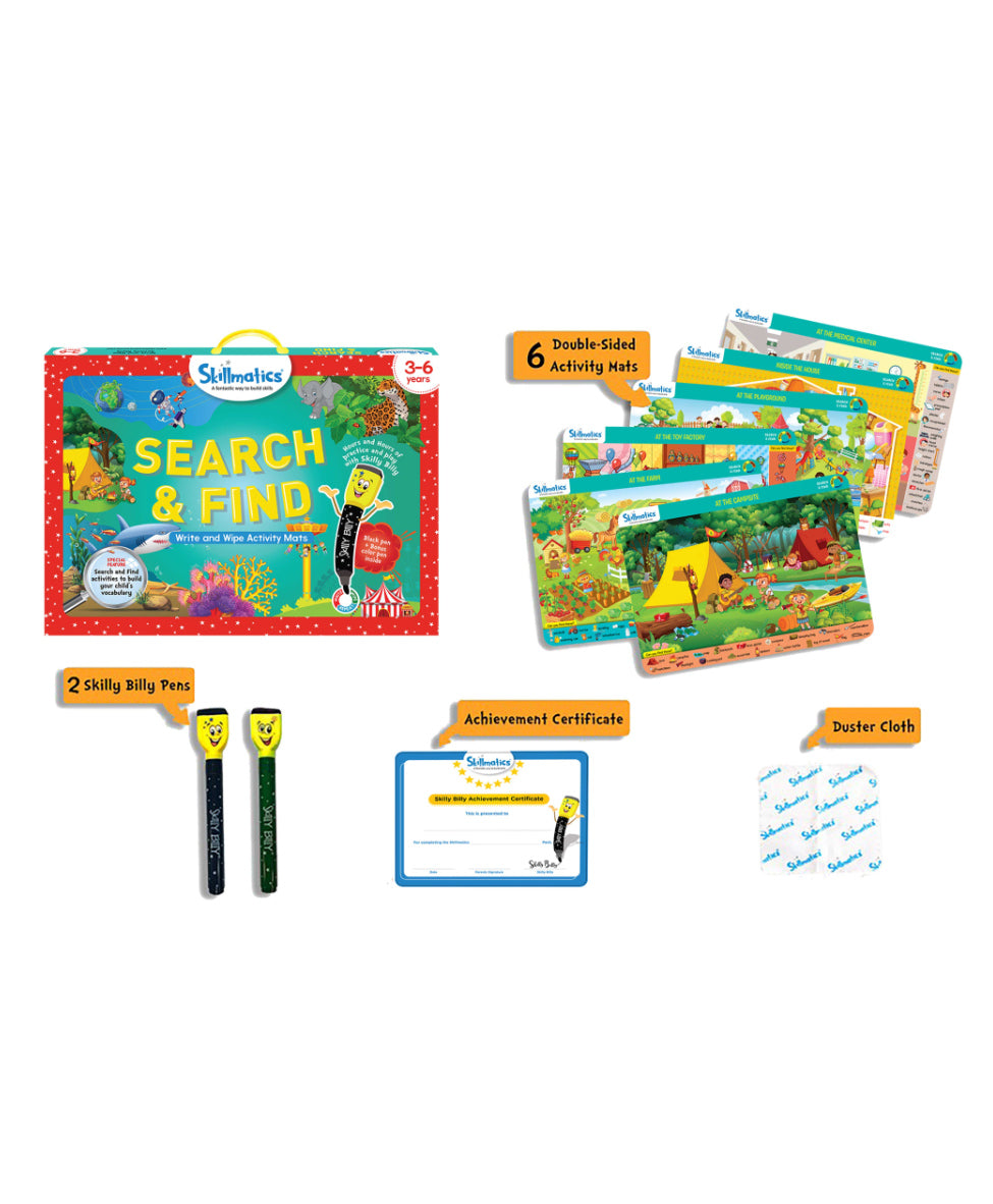 Skillmatics Educational Game - Search and Find Activity Mats for kids