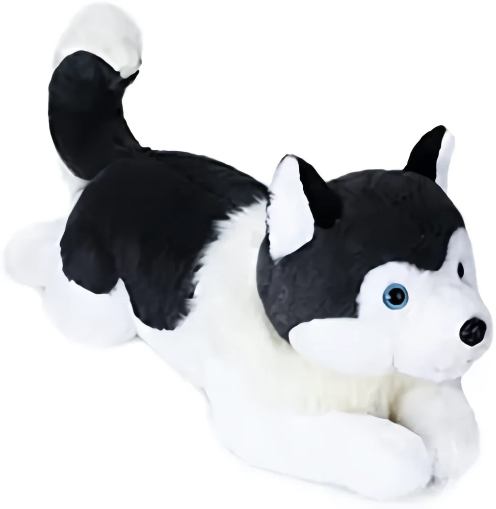 Husky Plush Stuffed Toy Dog - Black & White