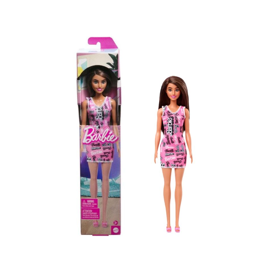 Barbie - Barbie Logo Dresses Doll, Multicolored - Assorted