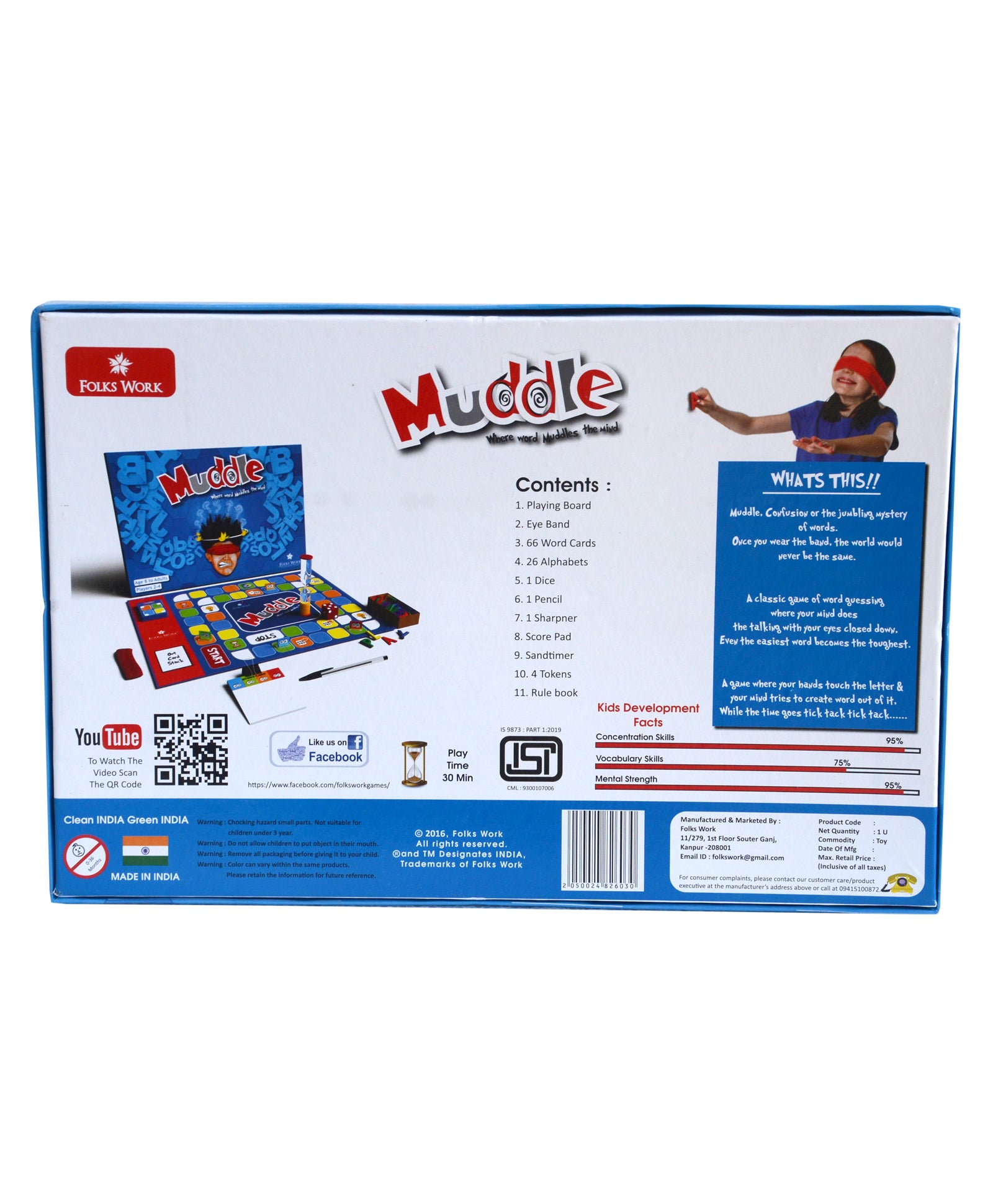 Folks Work Muddle Board Game - Multicolour