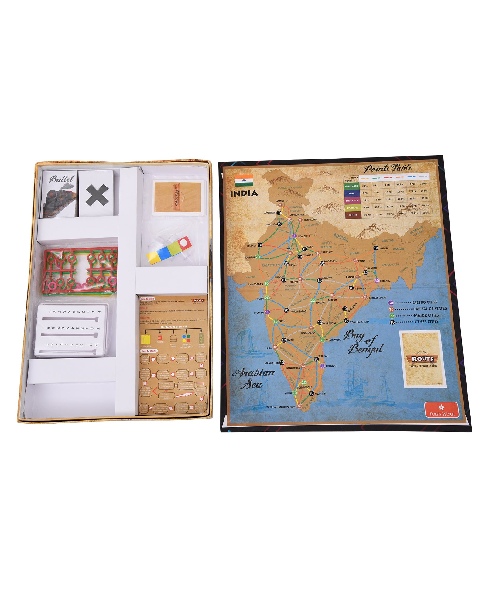 Folks Work Route Train Board Game - Multicolor