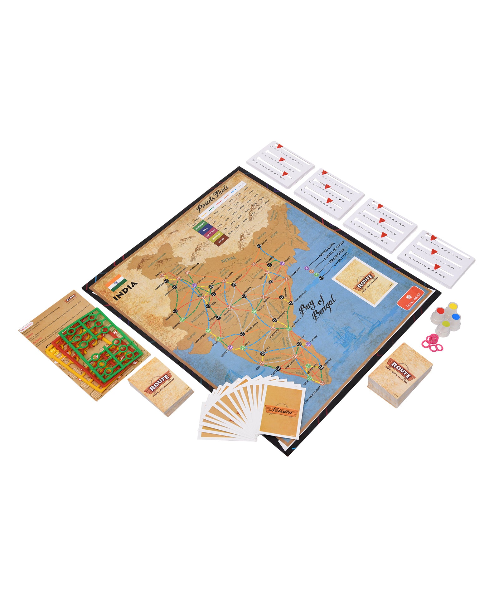 Folks Work Route Train Board Game - Multicolor