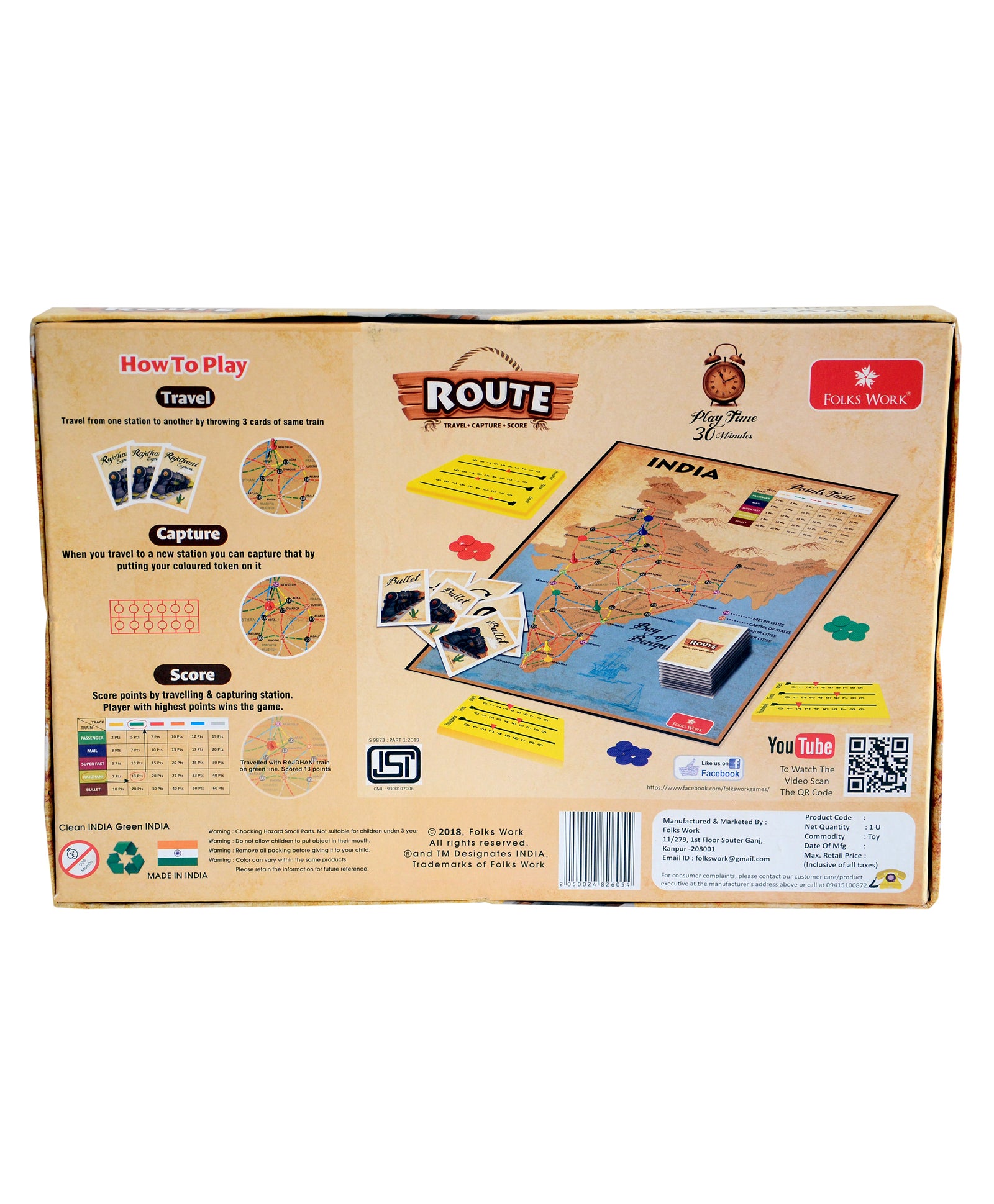 Folks Work Route Train Board Game - Multicolor