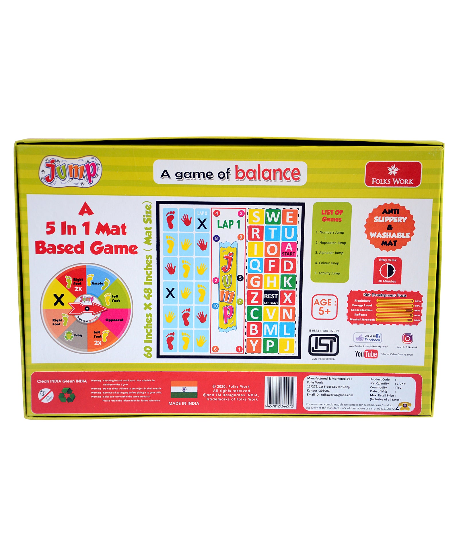 Folks Work Jump Board Game- Multicolor
