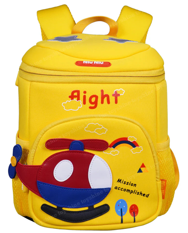 Helicopter Design Large Capacity School Backpack Bag for Kids - Assorted
