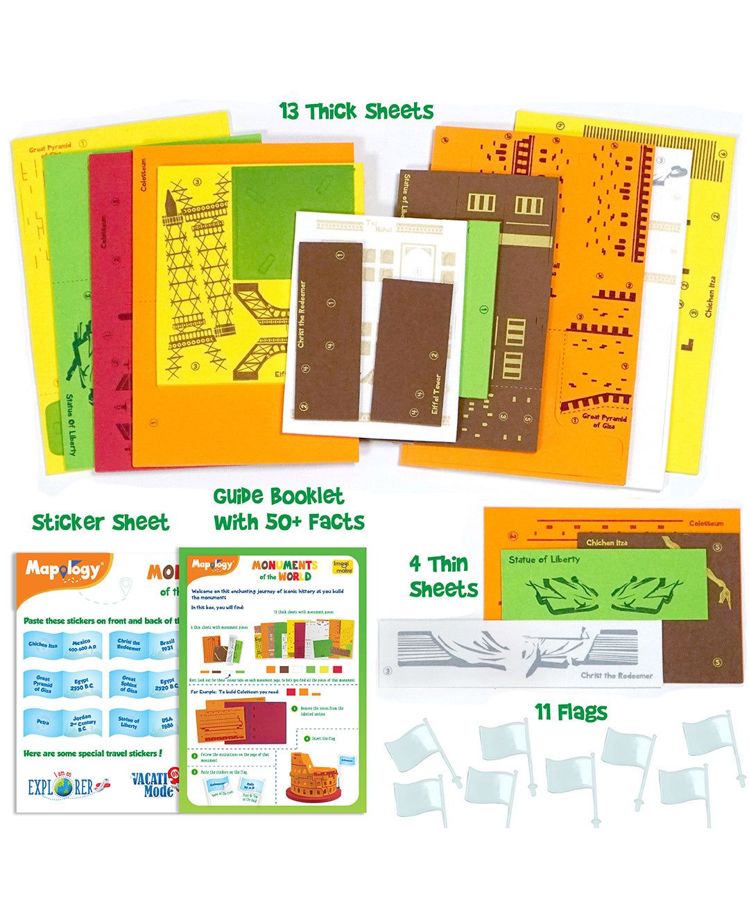 ImagiMake Mapology Monuments of the World Multicolour - 150 Pieces+