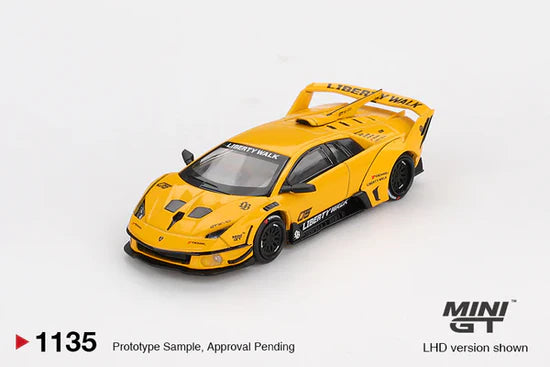 Combo Pack of 3 Cars - LB-Silhouette WORKS MURCIELAGO GT Evo Yellow + Ford Mustang Dark Horse + Pop Race CLK-GTR PR64-95