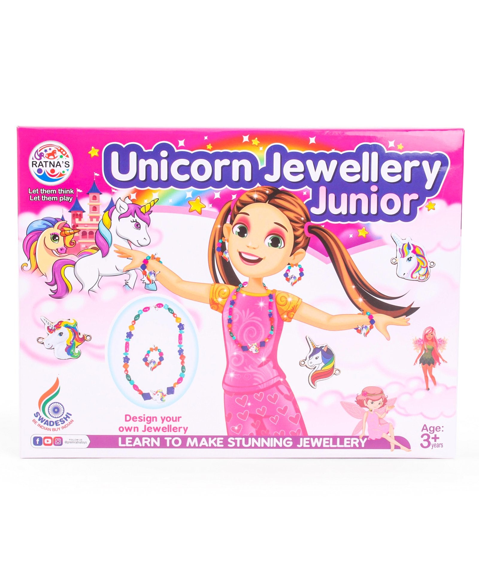 Ratnas Unicorn Jewellery Making Kit - Multicolor