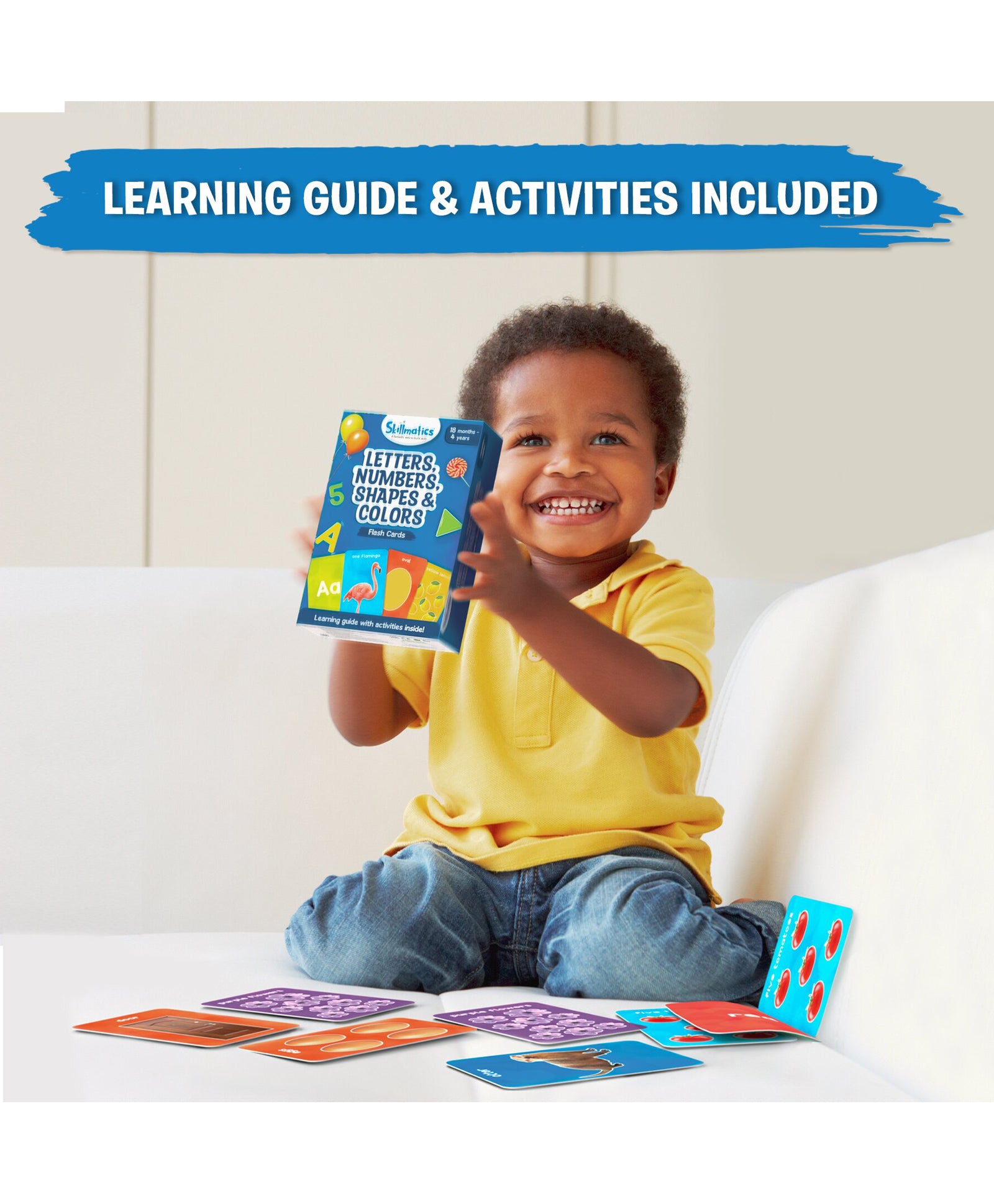 Skillmatics Flash Cards Letters Numbers Shapes And Colors Multicolor - 50 Pieces