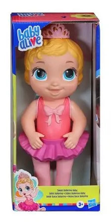 Hasbro Baby Alive Lovely Ballerina Baby 10.4 inches (26.5 cm) Size Ballet Doll with Pink Tutu Skirt and Tiara