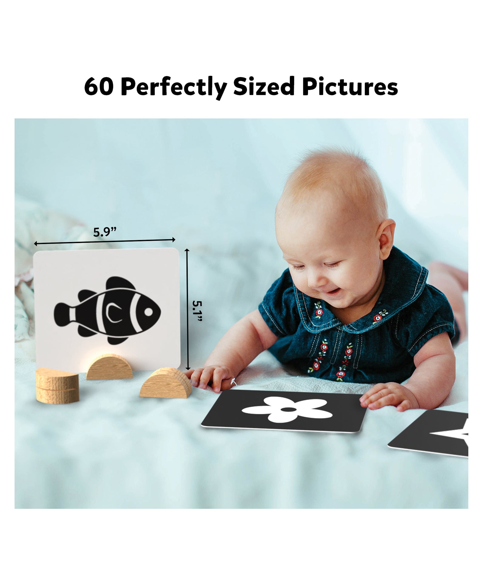 Skillmatics High Contrast Flash Cards Black White - 30 Cards