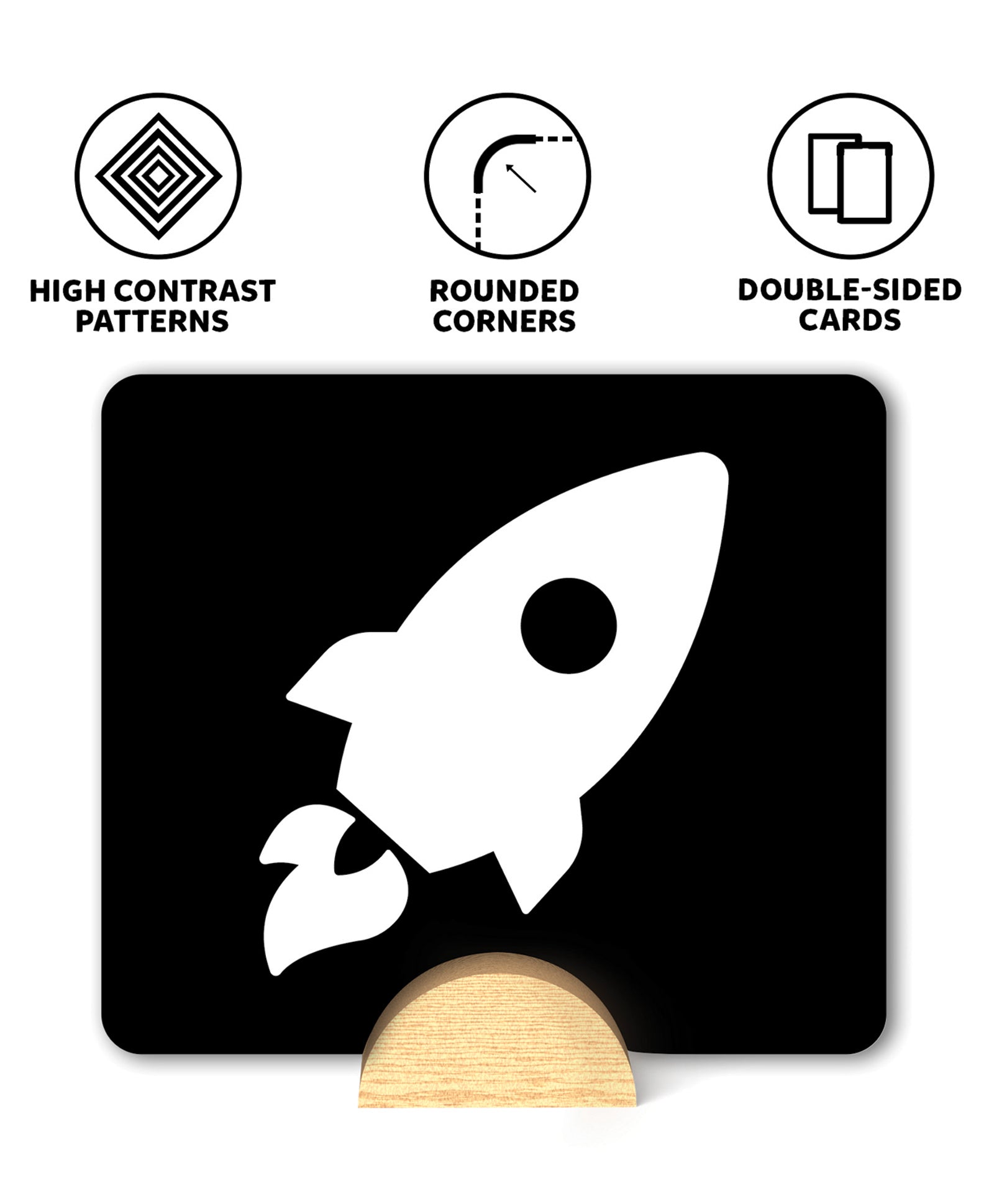 Skillmatics High Contrast Flash Cards Black White - 30 Cards