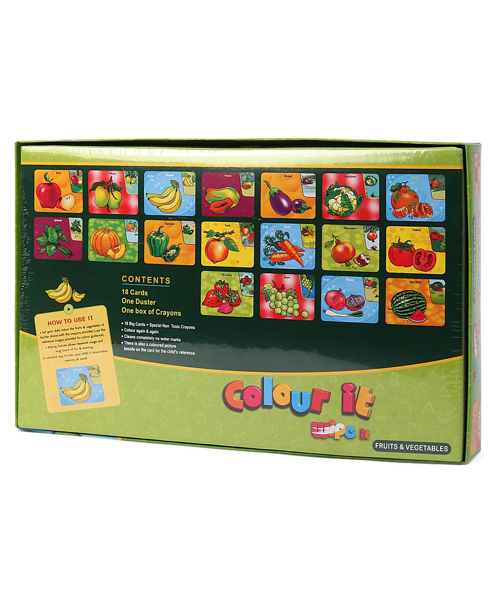 Toysbox Colour It Fruits and Vegetables - Multicolor
