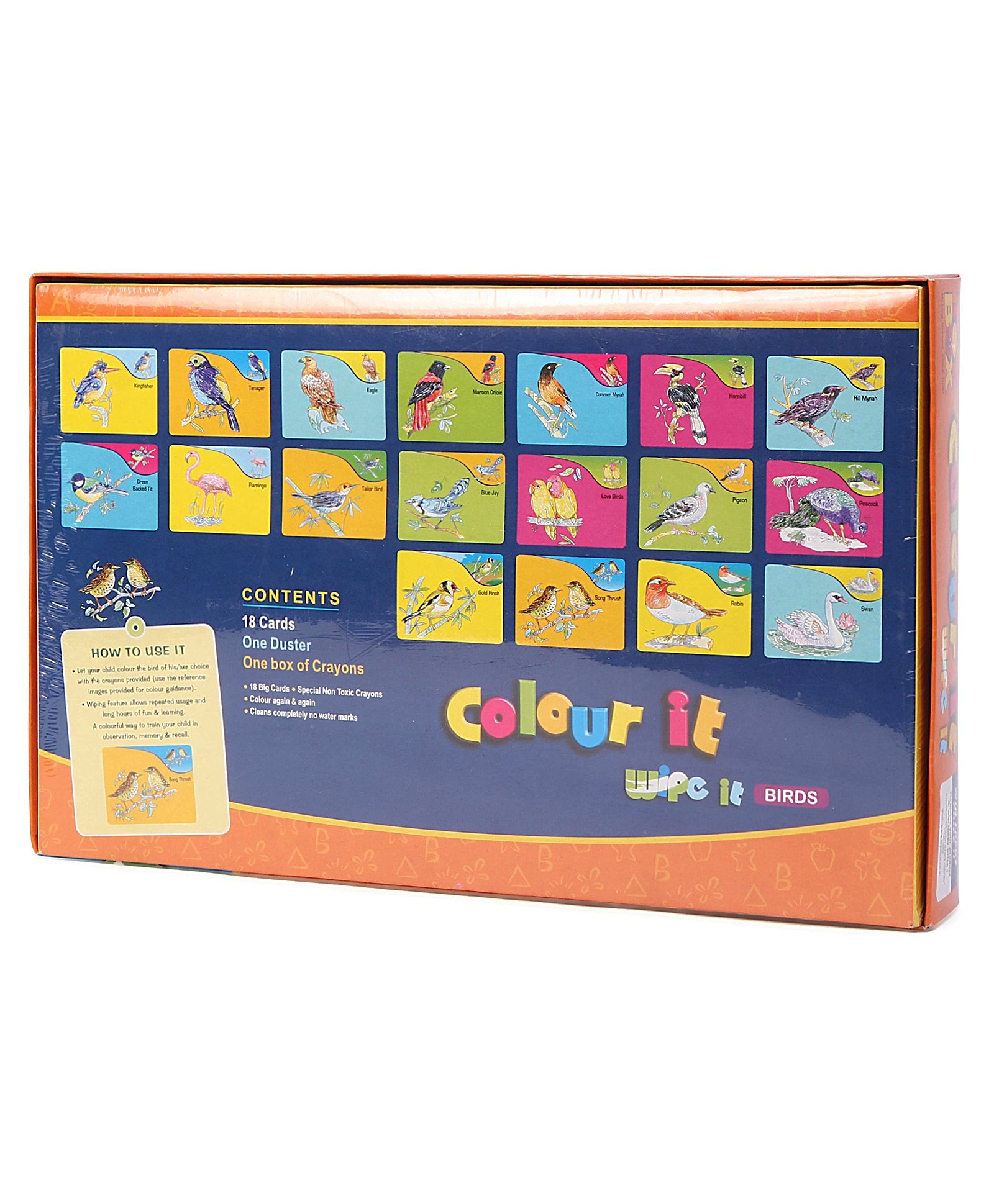 Toysbox Colour It Wipe It Birds - Multicolor