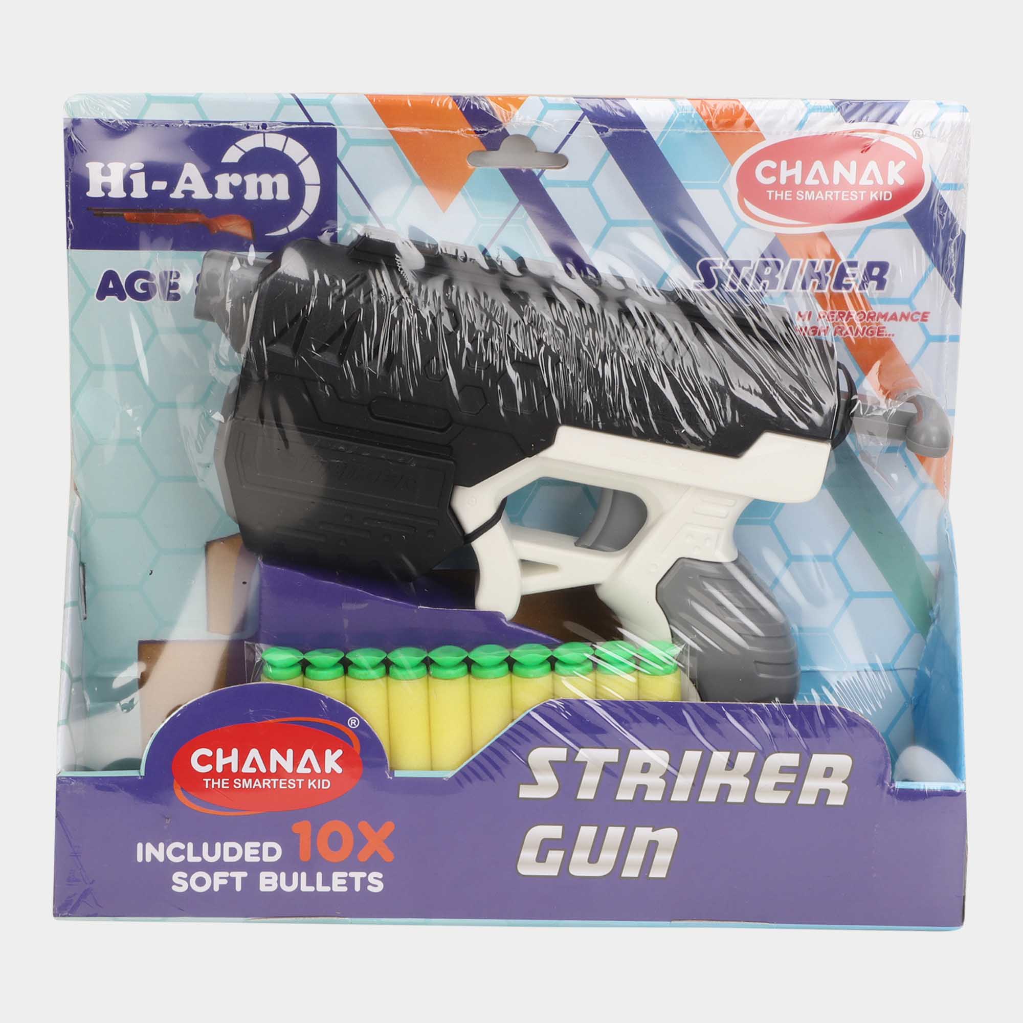 Chanak Striker Gun - Muticolor - with 10 Soft Bullets