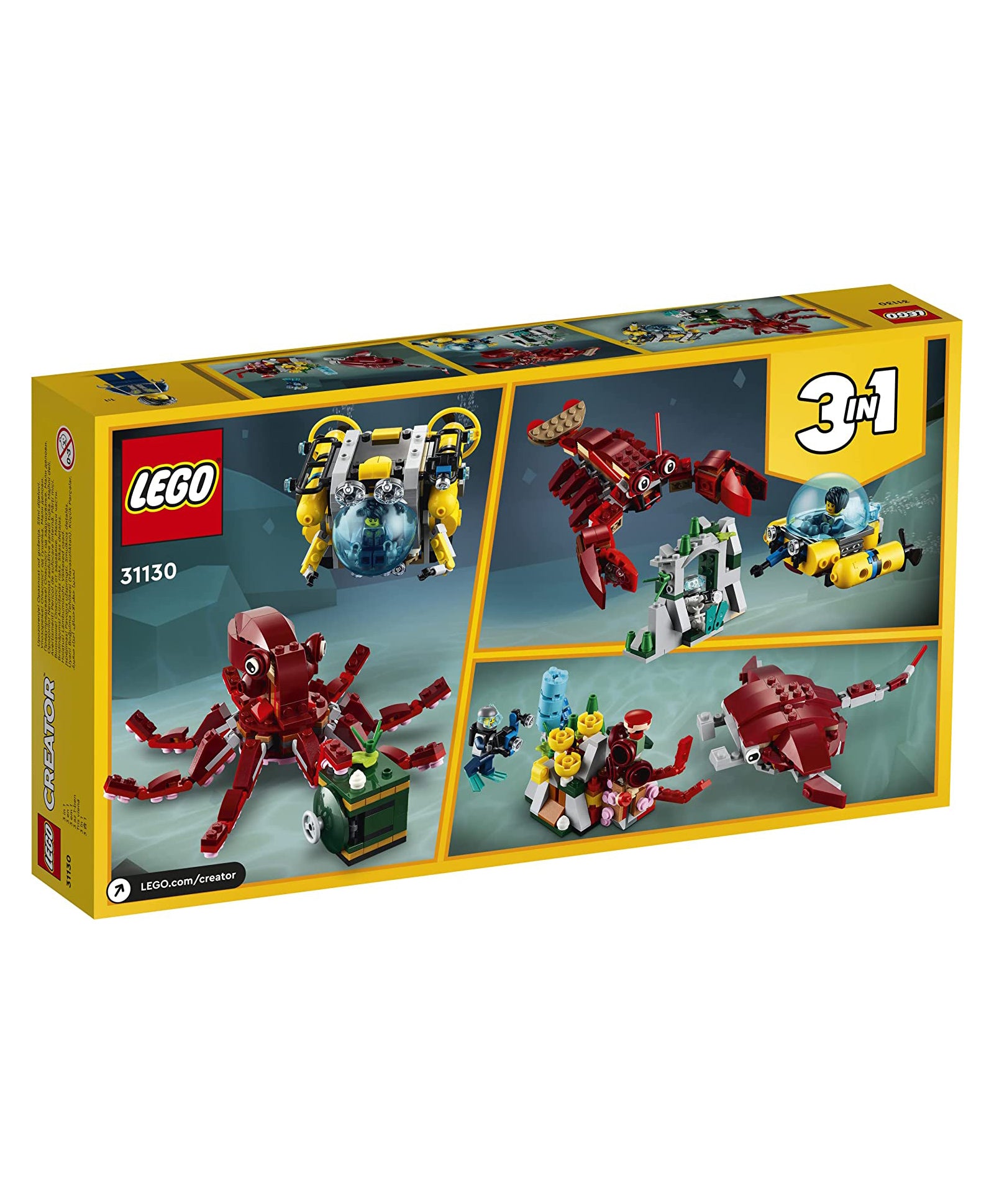 LEGO 31130 Creator 3 in 1 Sunken Treasure Mission Building Kit - 522 P –