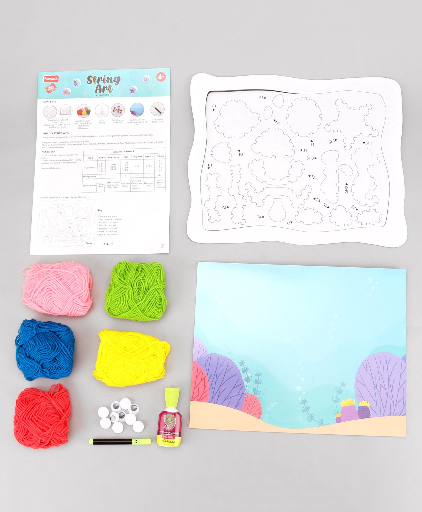 Funskool Handycrafts DIY String Art & Craft Activity Kit - Blue