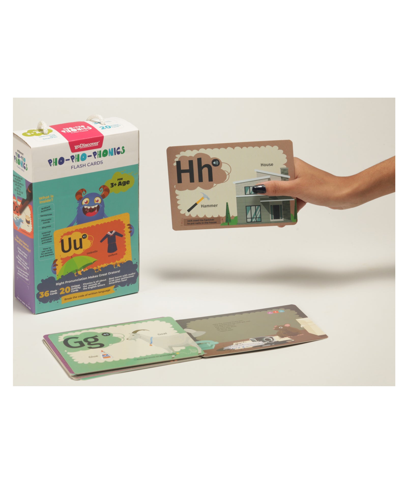 goDiscover Pho Pho Phonics Flash and Activity Cards - 56 Cards