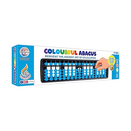 Ratna's Colourful Educational Abacus 17 Rod - Color May Vary - Assorted