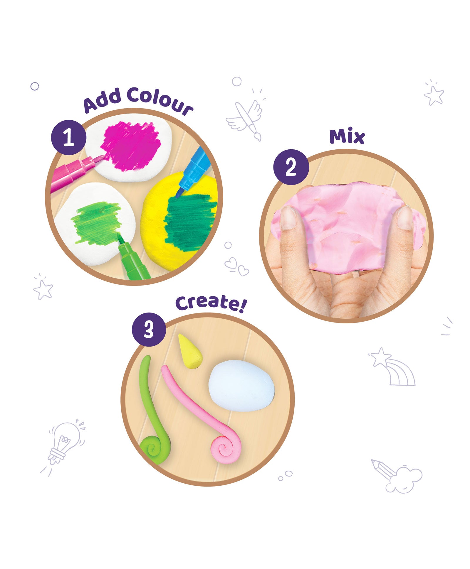 Imagi Make Magic Clay Unicorn Kit - Multicolour