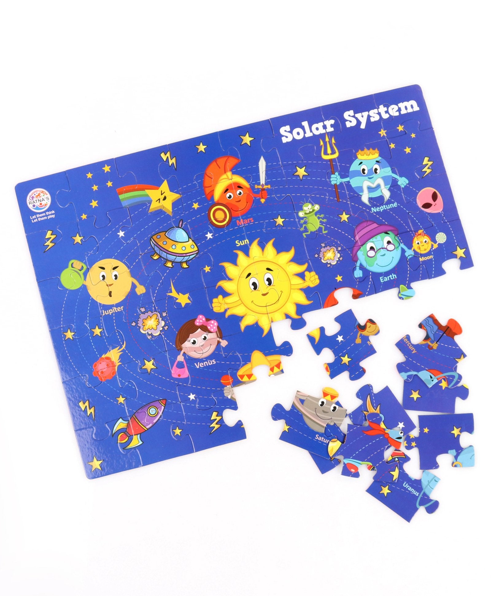 Ratnas Match and Learn Kids Solar System Jigsaw Puzzle- 48 Pieces