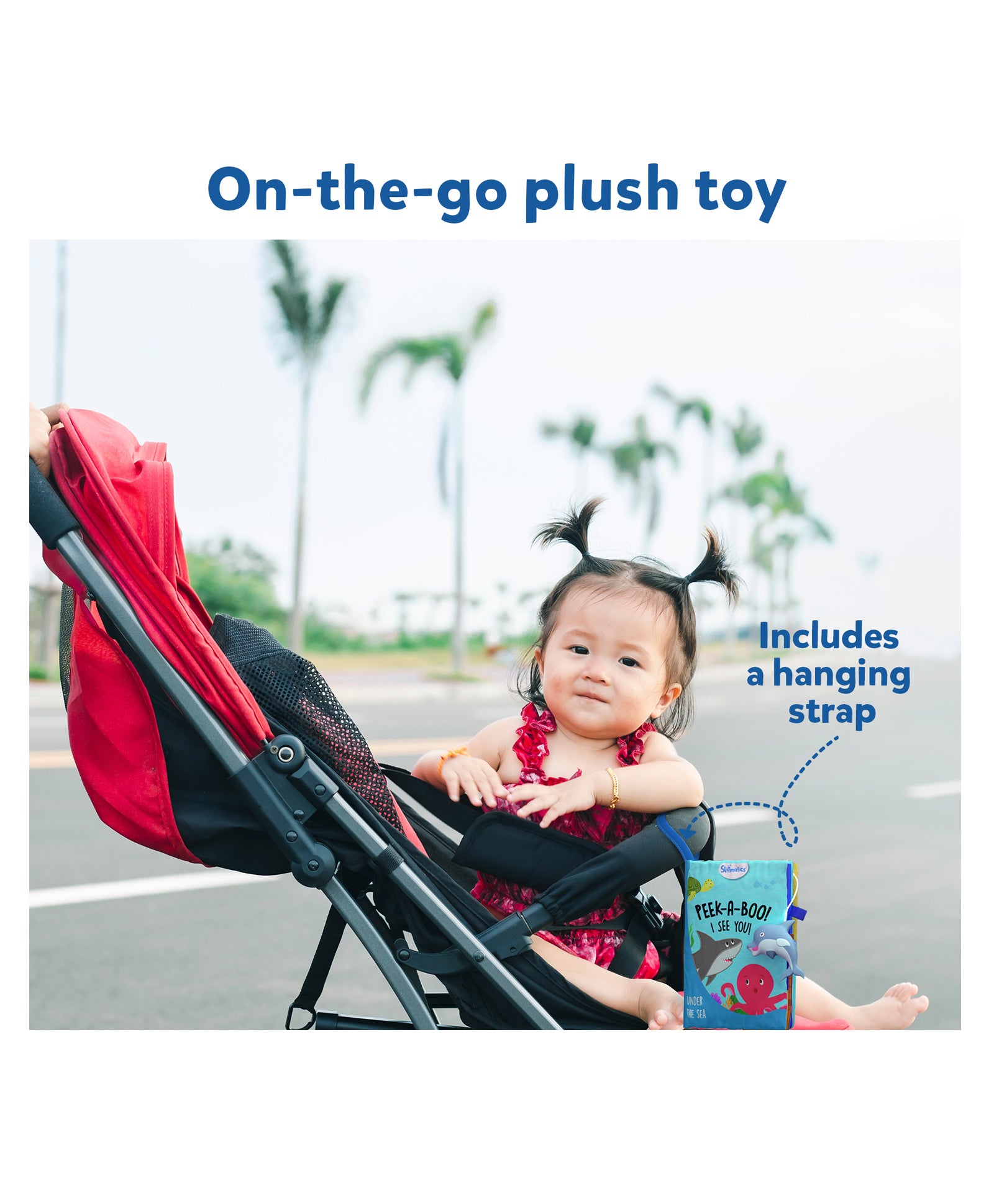 Skillmatics Peek A Boo I See You Underwater Animal Theme Interactive Soft Cloth Book - Blue