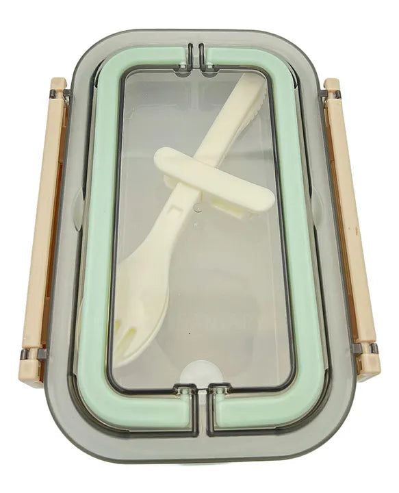 Thermoware Lunch Box with Stainless Steel Inner Case Fork & Spoon 650 ml - Multicolor