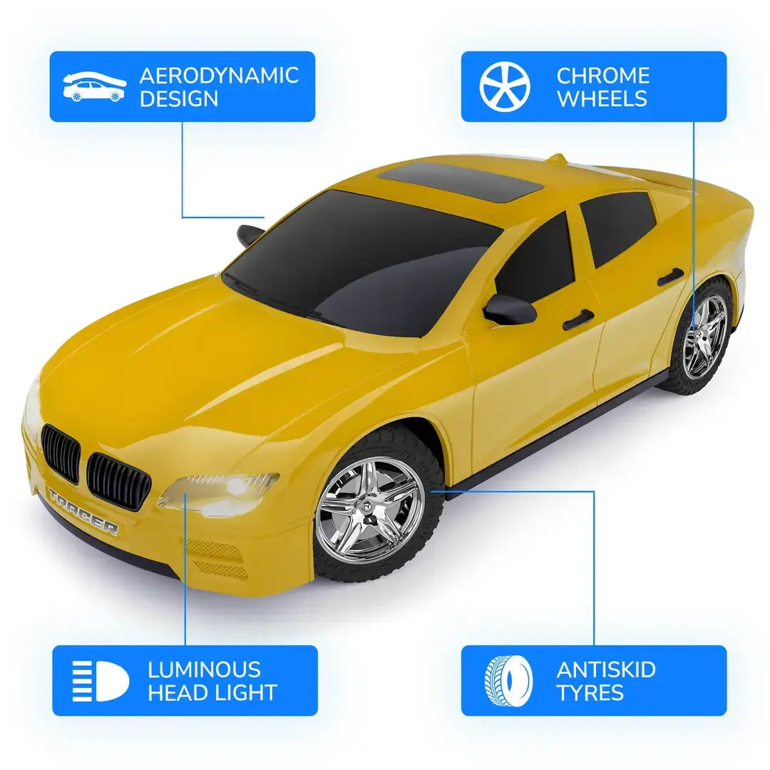 Mirana Tracer | High-Speed Racing RC Car | Rechargeable with Nitro Boost | Remote Control Toy for Kids | Made in India